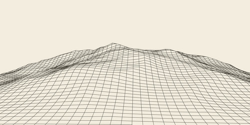 abstract 3d illuminated distorted mesh sphere vector image