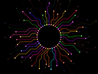 abstract background with technology circuit board vector image