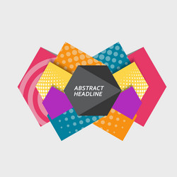 Abstract hexagonal background with halftone vector