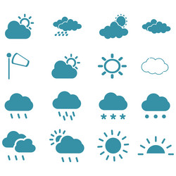 clouds icons set of in different form vector image