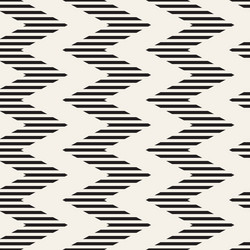 Zigzag Line Pattern - Abstract Monochrome vector image