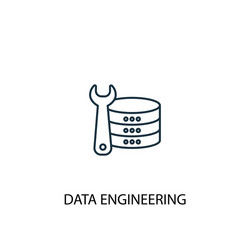 data engineering concept line icon simple element vector image