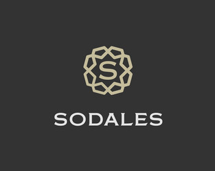 Elegant Floral Monogram Logo Vector Image