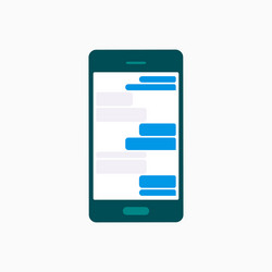 flat mobile phone icon blank empty dialog boxes vector image