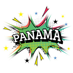 panama comic text in pop art style vector