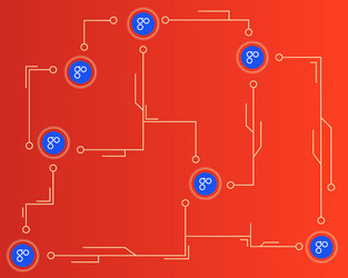 background blockchain omisego cryptocurrency vector image
