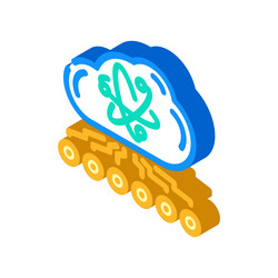 cloud computin quantum technology isometric icon vector image