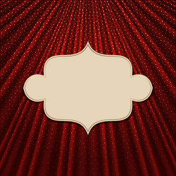 frame on a textile red background vector