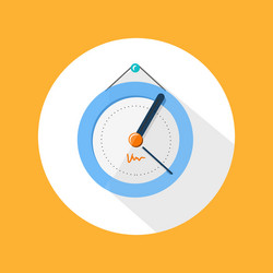 Round office clock vector