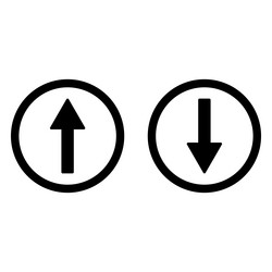 up and down arrow icon set upload vector image