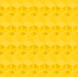 yellow cubes pattern seamless background vector image