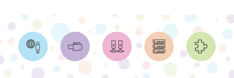 5 connection icons vector