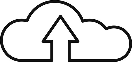 cloud computing technology internet line style vector image