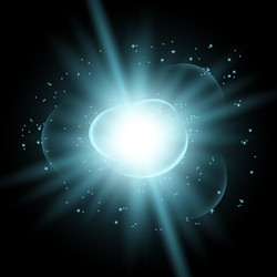 star burst with sparks aqua color vector