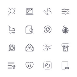 Set with different icons in modern style vector