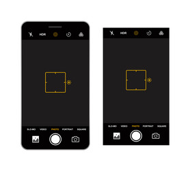 smartphone camera viewfinder template vector