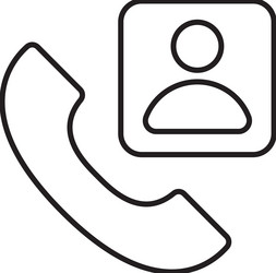 Contact us helpline outline icon line art vector