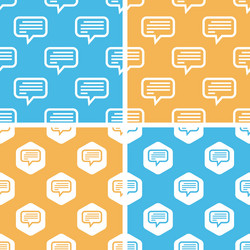 text message pattern set colored vector image
