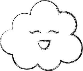 Cloud cute cartoon vector