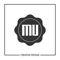 Initial letter mu logo template design Royalty Free Vector