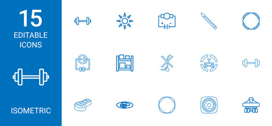 isometric icons vector