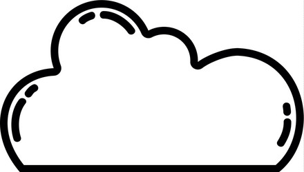 line cloud data network server connection vector image