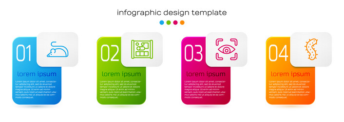 set line experimental mouse graphing paper vector image