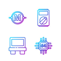 set line processor with microcircuits cpu fuse vector image