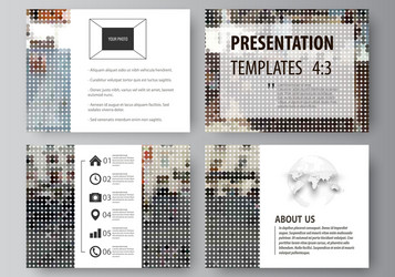 Set of business templates for presentation slides vector