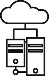 database cloud computing technology internet line vector image