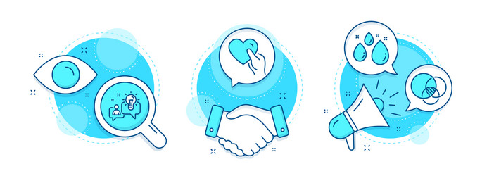 euler diagram idea and water drop icons set hold vector image