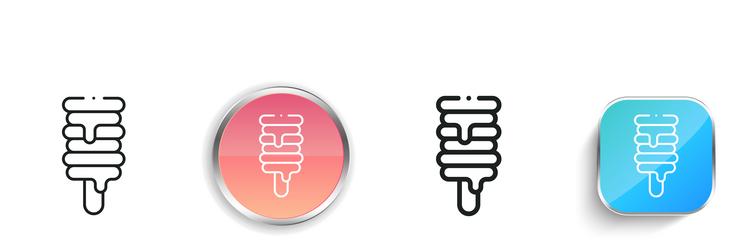 ice lolly icon thin linear regular and button vector image