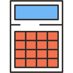 web calculator icon graphic flat pictogram vector