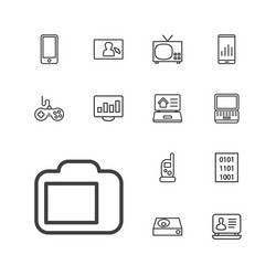 13 screen icons vector