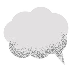 Speech empty bubble with noise sand texture vector