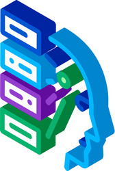 algorithm machine learning isometric icon vector