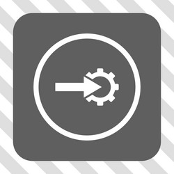 cog integration rounded square button vector image