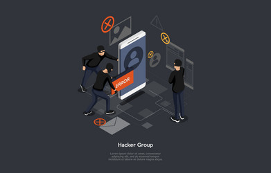 Conceptual on hacker group idea vector