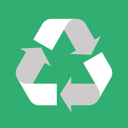 Simple flat universal recycling symbol vector