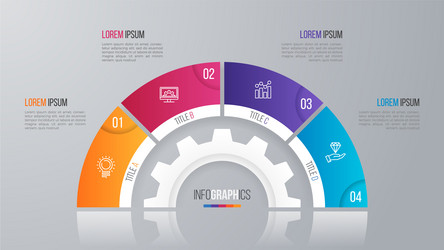 Pie chart circle infographic template Royalty Free Vector