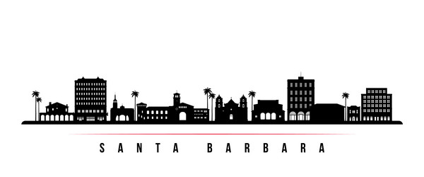 Santa Barbara Skyline Silhouette Vector Image