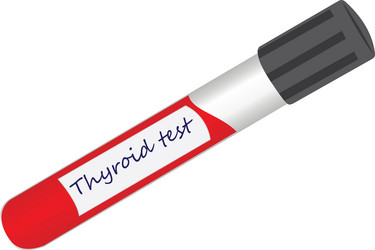 Thyroid test tube diagnosis technology vector