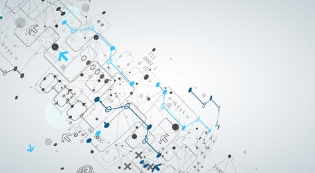 abstract technology concept with plexus effect vector image