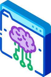 digital ai machine learning isometric icon vector