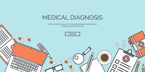 flat medical background vector