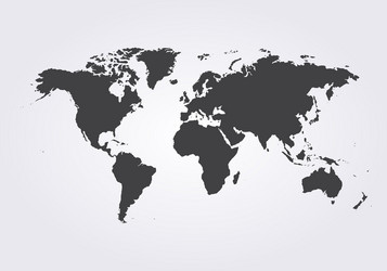Blank grey political world map worldmap template Vector Image