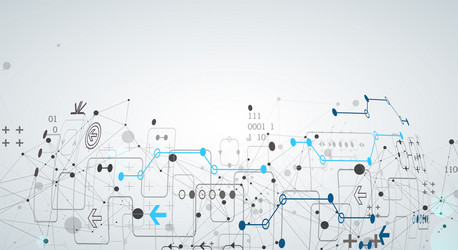 abstract technology concept with plexus effect vector image