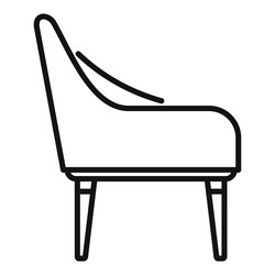 kitchen armchair icon outline interior vector