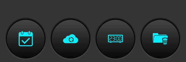 set calendar with check mark cloud sync refresh vector image