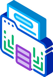 digital machine learning isometric icon vector